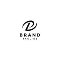 Initial PLZ Letter in Dynamic Oval Lines Logo Design. Simple Twister Initial P Letter Logo Design. vector