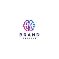 Keyhole Inside Brain Icon Logo Design. Brain Lines and Keyhole In The Middle Logo Design. vector