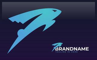 Rabbit logo formed with simple and modern in blue color vector