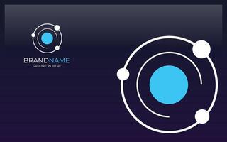 Circle logo formed orbit with simple and modern shape vector