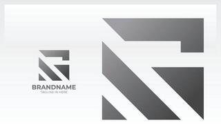 Letter G logo form with simple and modern shape in grey color vector