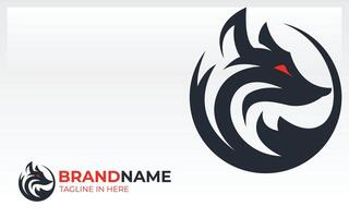 Fox head logo forms with simple and modern shape vector