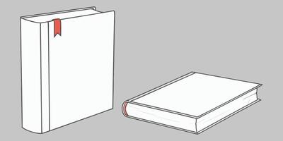 illustration of an open book with blank paper pages, a perfect template for business and office design vector