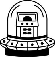 A line style icon of smart futuristic device vector