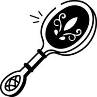 A hand drawn style icon of ritual spoon vector