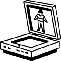 A linear icon of automatic sealing machine vector