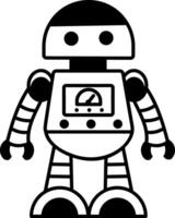 An outline style icon of bot vector