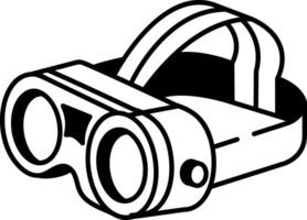 A line style icon showing a vr headset vector