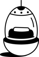 A linear style icon of immersion pod vector