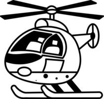 A linear style icon of futuristic helicopter vector