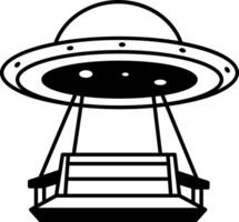 A line style icon showing a futuristic park vector