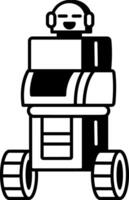 A line style icon of robot vector
