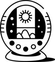 A linear icon depicting a climate sensor vector