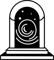 A line style icon showing sci-fi space portal vector
