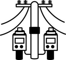 A line style icon of a transmission pole vector