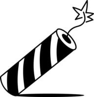 Sketchy style icon showing a bursting firecracker spark vector