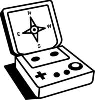 A linear style icon of navigation device vector