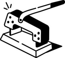 A hand drawn style icon of hole puncher vector