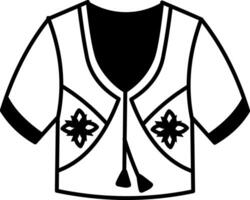 A drawing style icon of blouse vector