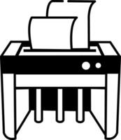 A sketchy style icon of paper shredder vector