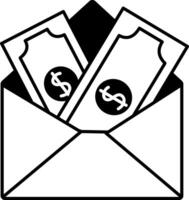 A doodle style icon of money envelope vector