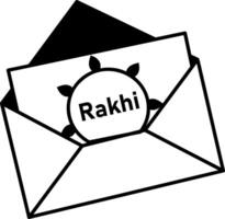 A hand drawn style icon of rakhi envelope vector