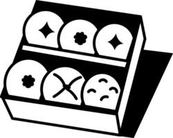 A hand drawn style icon of sweet box vector
