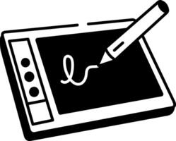A drawing style icon of digital tablet vector