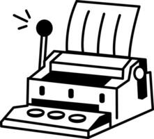 A drawing style icon of paper binding vector