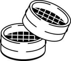 A doodle style icon of soil sieve vector