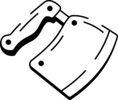 A hand drawn style icon of herb cutter vector