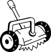 A doodle style icon of lawn edger vector