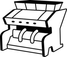 A drawing style icon of seed sorter vector