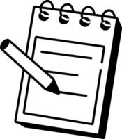 A sketchy style icon of notepad vector