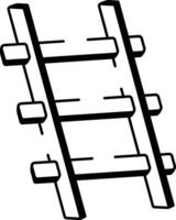 A drawing style icon of trellis ladder vector