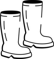 A drawing style icon of garden boots vector