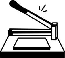 A doodle style icon of paper cutter vector