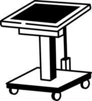 A doodle style icon of projector stand vector