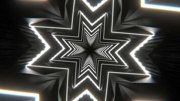 White Large Number of Neon Angles Background VJ Loop in 4K video