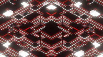 Red and White Square Colored Strobe Background VJ Loop in 4K video