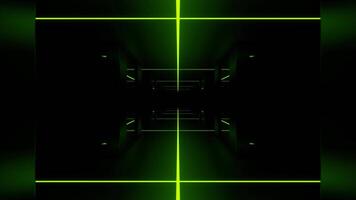 Green and Pink Reverse Endless Mirrors Strobe Tunnel Background VJ Loop in 4K video