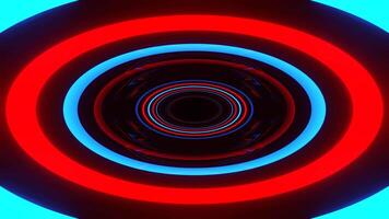 Red and Blue Pulsing Ellipse Mirror Tunnel Background VJ Loop in 4K video
