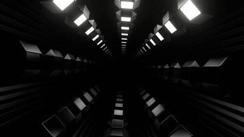 White Slow Strobe Type Rotation Tunnel Background VJ Loop in 4K video