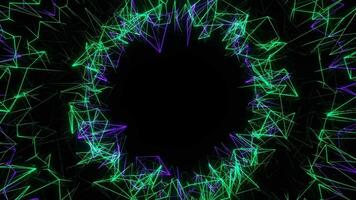 Purple and Turquoise Structures Moving Background VJ Loop in 4K video