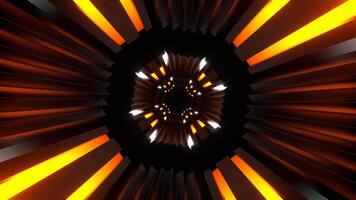 Orange and White Neons Reverse Movement Tunnel Background VJ Loop in 4K video