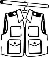 A hand drawn style icon of scouting vest vector