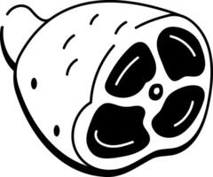 A drawing style icon of meat vector