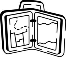 A sketchy style icon of map vector