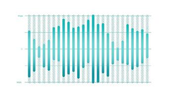 Animated element for business infographics - diverging column chart design video