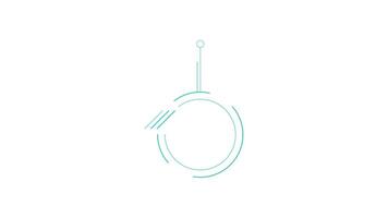 Animated element for infographics - circular callout box with a vertical line video